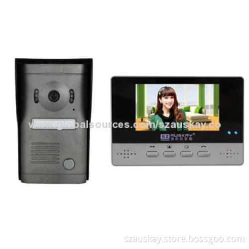 Video Doorphone, IR Night Vision Outdoor Camera, 4.3-inch TFT Indoor Monitor, Low-power ConsumptionNew